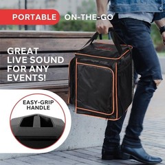 Pyle 120 W Portable BT Speaker System w/ Built-in Rechargeable Battery