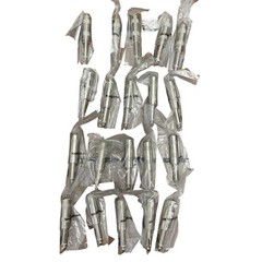 GLS Audio 1/4 Inch TS Mono Cable Mount Plugs 20 Pack Silver Metal Male 6.3 mm