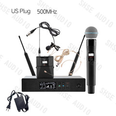 Qlxd B58 Headband Lavalier Professional Wireless Microphone Set Stable Transmiss