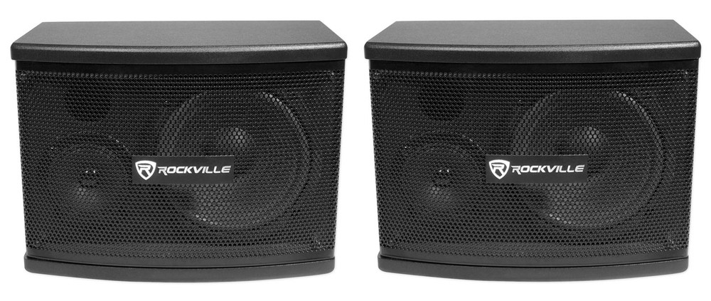 Pair Rockville KPS65 6.5″ 2-Way 400 Watt Karaoke Speakers+Wall Brackets / MDF!