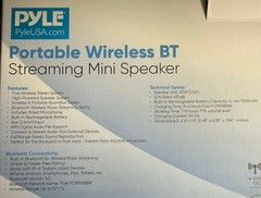 Pyle SPEAKER Portable Wireless BT Streaming Speaker-IPX6 Waterproof Wireless MIN