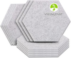 12 Pack Hexagon Acoustic Panels Soundproof Wall Panels,14 X 13 X 0.4Inches