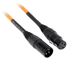 4 Rockville RCXFM10P-O Orange 10′ Female to Male REAN XLR Mic Cables 100% Copper