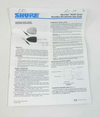 Shure Microflex Boundary Microphone MX491/0 – Omnidirectional Condenser WORKS