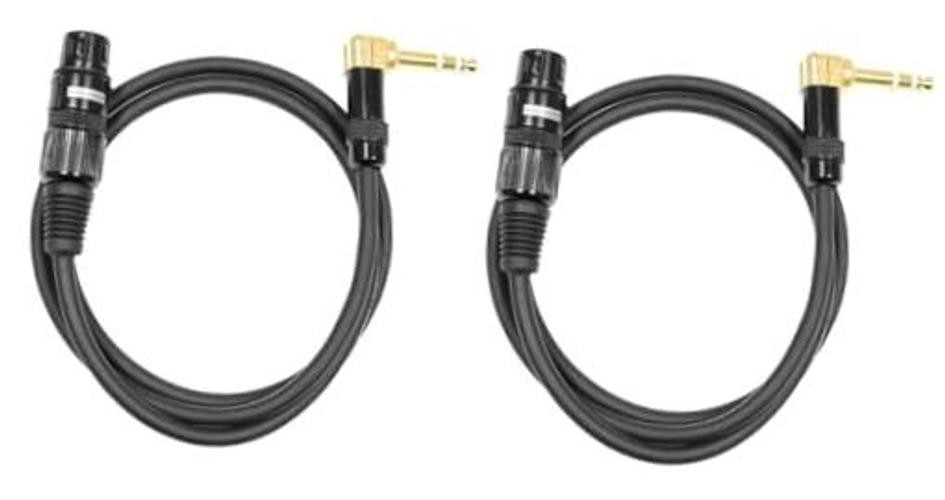 Audio2000’S C20003P2 Two-Pack 3-Feet Gold-Plated 1/4-Inch TRS Right Angle to