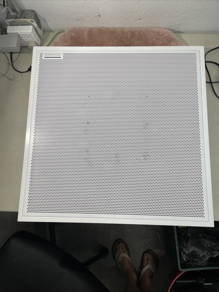 One – Shure MXA910W Microflex Wired Ceiling Array Microphone Panel