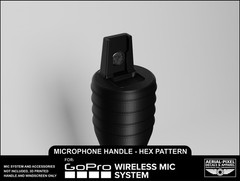 GoPro Wireless Mic Traditional Microphone Grip Interview Handle + Foam Wind Muff