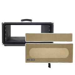 Sound Town Vintage 4U Amp Rack Case 12.5″ Depth Dust Cover Black(STVRC-4BK)