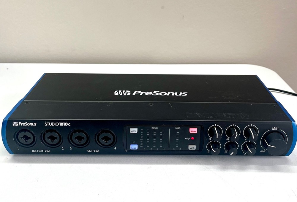 PreSonus Studio 1810c USB-C Audio Interface – 18×10, 24-Bit/192kHz, XMAX Preamps