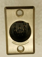 SWITCHCRAFT D7M, NEW VINTAGE PRO AUDIO CHASSIS PANEL MOUNT XLR PLUG 7 PIN