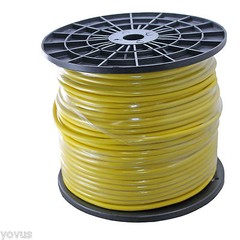 YELLOW 500ft roll spool reel stereo audio preamp signal wire cable cord 20 gauge