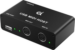 BridgeCore USB MIDI Host, USB to 5-PIN DIN MIDI Black, Metal | Connects USB M…