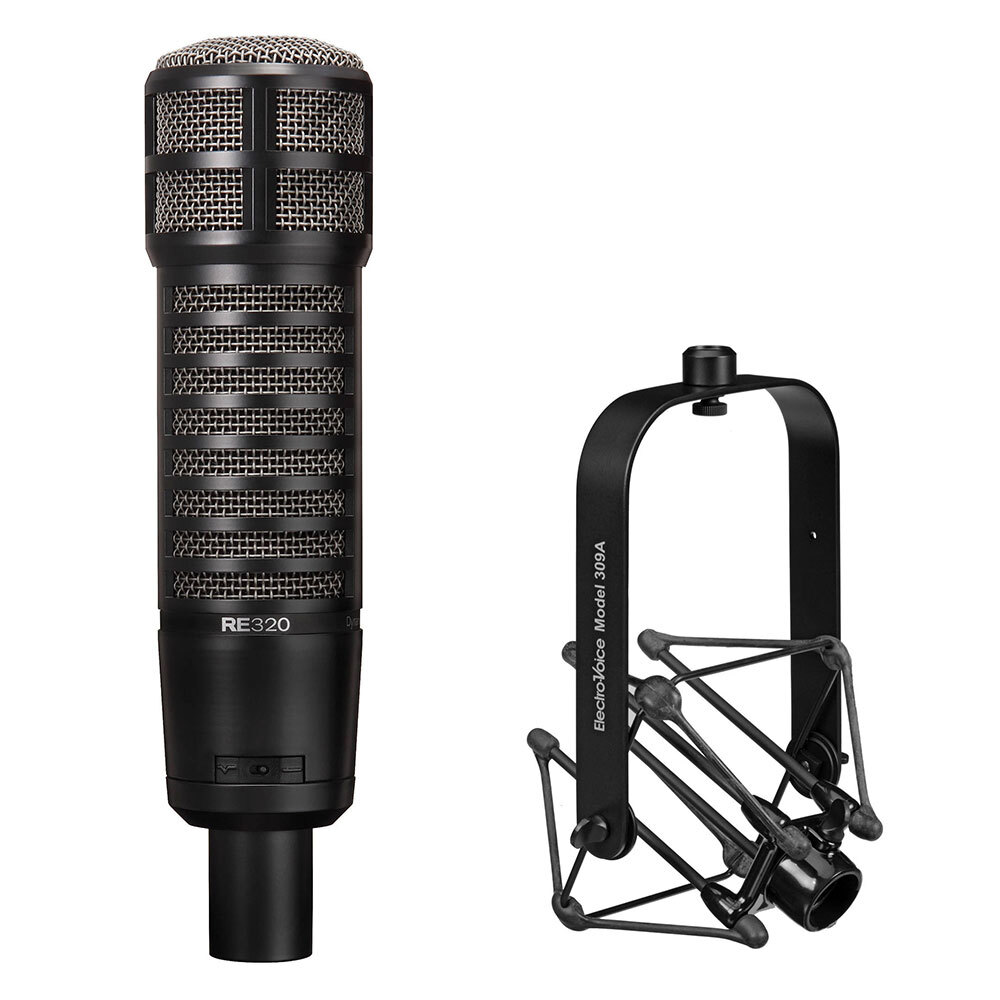 Electro-Voice RE320 Dynamic Vocal Mic w/ Electro-Voice 309A Shockmount