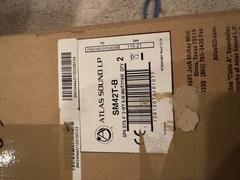 Atlas Sound SM42T-B 4in All-Weather 2-Way Surface Mount Speakers PAIR 70V 25V