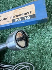 Vintage 1960s Lafayette Radio Dynamic Microphone PA-46 With Original Box