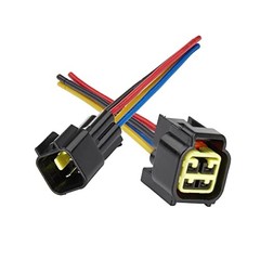 4 Pin electrical Connector Waterproof Connector,Male and 4 pin connector black