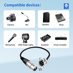 Premium XLR Pass Through Connector For Pro Audio Installations Floor/Stage Box