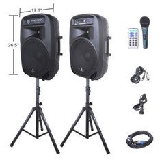 Proreck Party 15 15“ 1000 Watts 2-Way Powered PA Speaker System for event