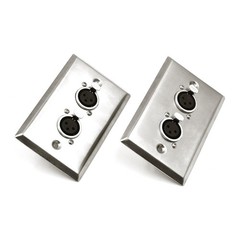 Dual XLR Plugs and Plates Audio Speakers Dual XLR Female Connectors Stainless…