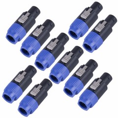 10Pcs Speakon 4 Pin Male Plug Compatible Audio Cable Connectors High Quality USA