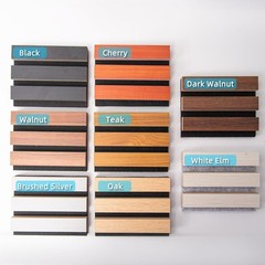 Elegant Wood Slat Acoustic Panels – 3D Textured Noise Reduction Samples Pack