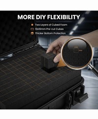 Rhinovo Waterproof Hard Case with Custom Foam for Electronics & Tools 11X9
