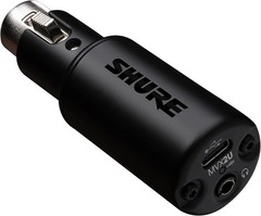 Shure MVX2U Digital Audio Interface with XLR-to-USB Adapter and Headphone Output