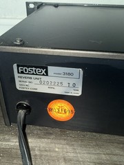 Fostex 3180, Tabletop Version, Reverb Unit, 2 Channel Spring Reverb, Vintage