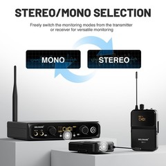 Wireless in-Ear Monitor System, Stereo & Mono IEM System w/Bodypack Receivers &