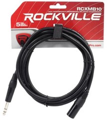 6 Rockville 10′ Male REAN XLR to 1/4“ TRS Balanced Cable OFC (6 Colors)