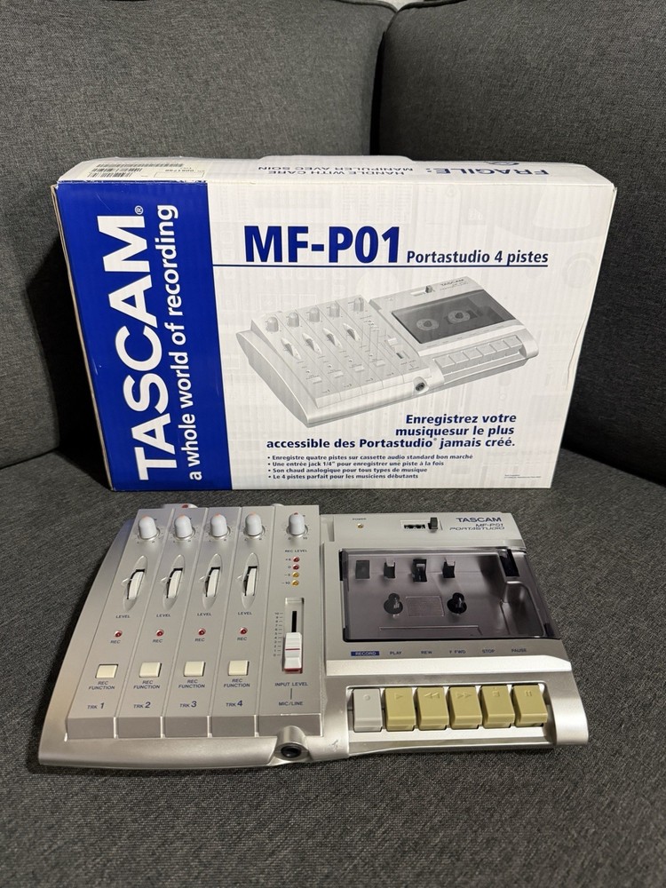 Tascam MF-P01 4 Track Portastudio Recorder With Box Great Condition