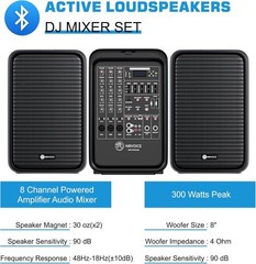 Portable PA System Bluetooth Microphone Speakers Mixer Stand 8 Channel