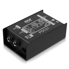 Pyle Premium Direct Injection Audio Box – 2.36″ x 1 Count (Pack of 1), Black