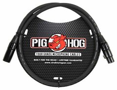 Pig Hog 8mm XLR Microphone Cable Male to Female 3 Ft