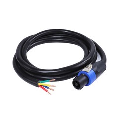 6 Feet Speakon to Bare Cable (4 Conductor) Pro Audio SpeakOn Male DJ Audio Wire