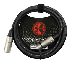 Kirlin Cable MP-280-06/BK – 6 feet – XLR to Microphone 6 feet, Black