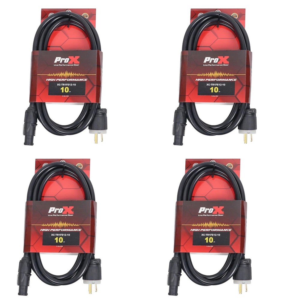 4 Prox Power Cables 10 ft True1 Female to Edison Male 12 Gauge