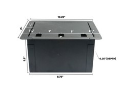Elite Core Recessed Audio Stage Floor Box w/8 Female XLR Connectors & AC Outlet