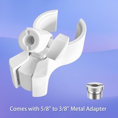 2 PCS White Versatile Microphone Holder Clip Fits 32-60mm Diameter Mics