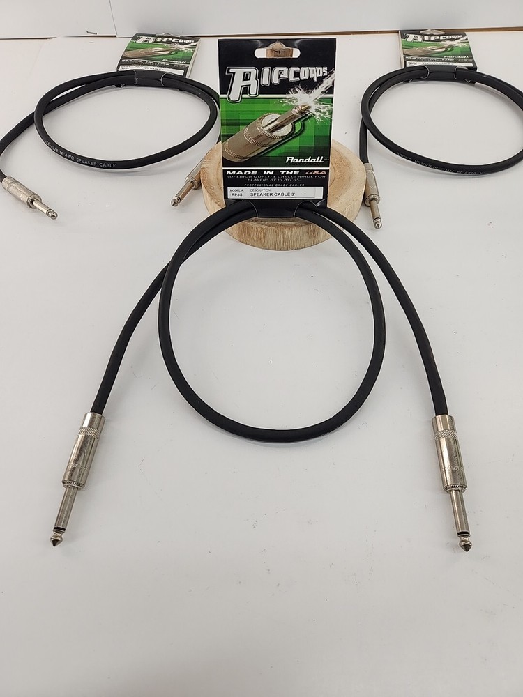 3′ Speaker Cable Neutrik 6.35mm 1/4 in USA MADE Pro Grade 14AWG Cable
