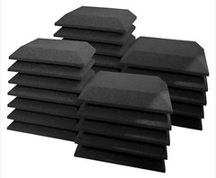 Ultimate Acoustics Acoustic Foam Absorption Panel – 12x12x2 Bevel (24 Pack)