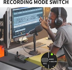 USB Audio Interface Q-12: XLR & 3.5mm Inputs for Studio-Quality Recordings