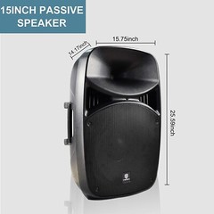 proreck Powered PA System Bluetooth Mixer 15inch 2500W DJ Set-MX15