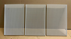 SET OF 3 WHITE RECTANGULAR SPEAKER GRILLS