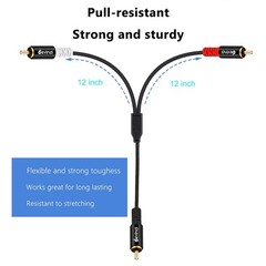 Devinal RCA Y Cable, RCA/Phono Y Splitter, 1 Male to 2 Y 1 Meter
