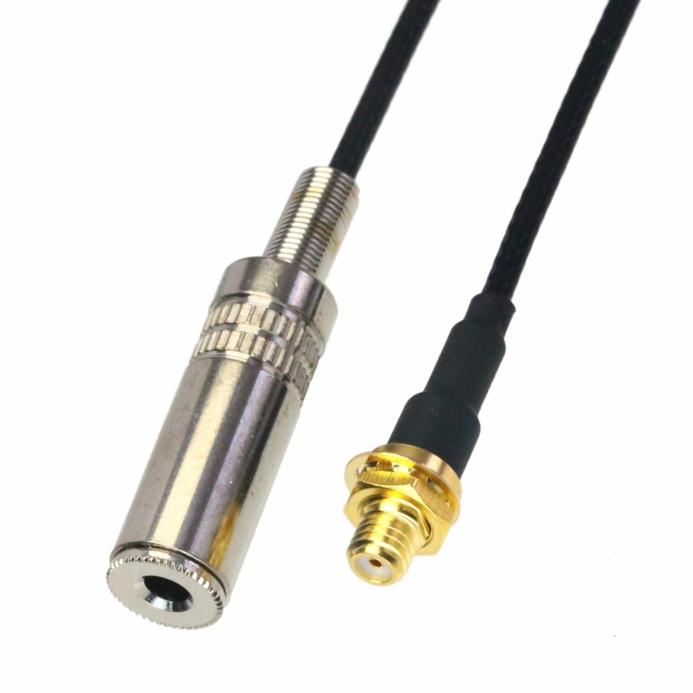 3.5mm TRS F to microdot female cable for Wireless Audio Aux Transmitter Receiver