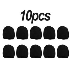 10 Pcs Thick Handheld Stage Microphone Windscreen Foam Case Cover Karaoke Black