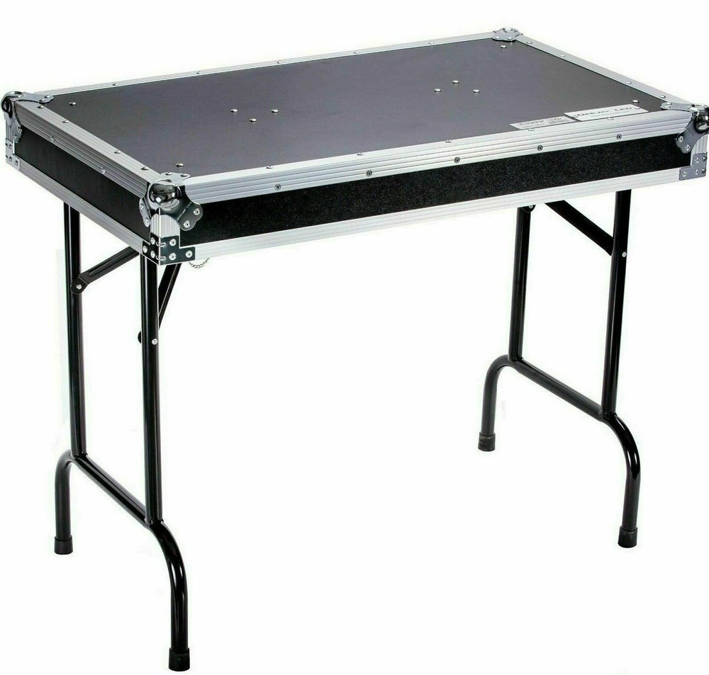 Deejay LED – TBHTABLE – DJ Table with Locking Pins – 36W x 21D x 30H in – Black