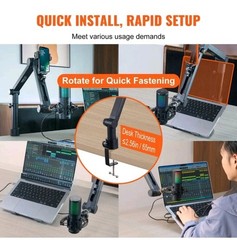 VEVOR Microphone Boom Arm with Desk Mount 360° Rotatable Adjustable Mic Stand