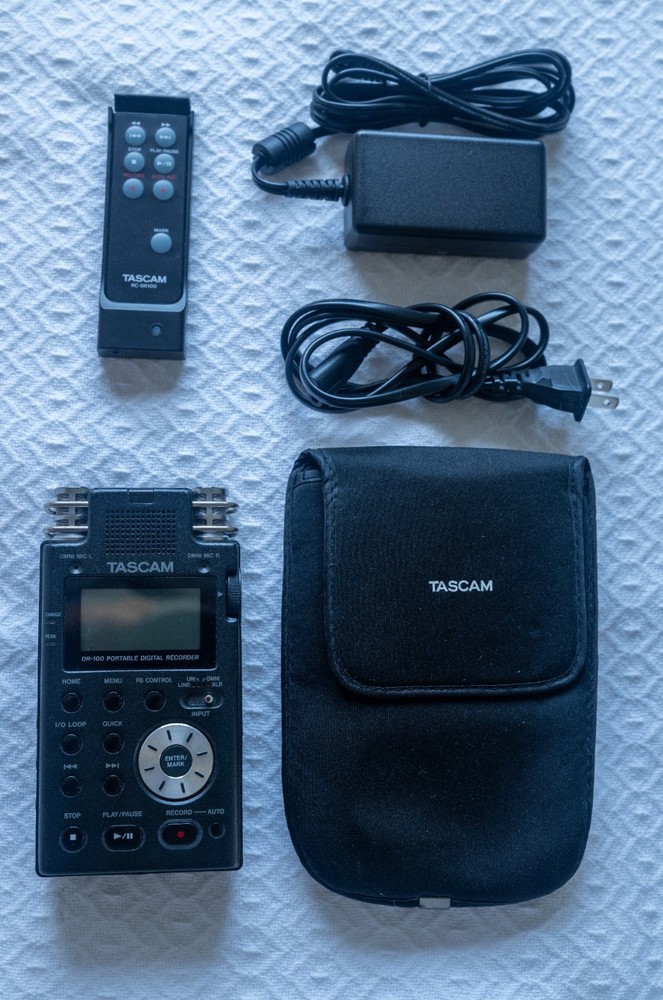 Tascam DR-100 2-Channel Portable Digital Audio Recorder – Black